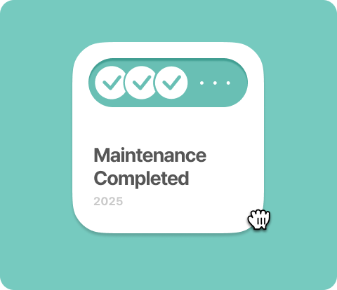 PPS Excellent Product Designation and Maintenance Stability: Illustration emphasizing reliable technical support and widespread institutional adoption, marked with a 'Maintenance Completed 2025' status.